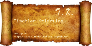 Tischler Krisztina névjegykártya